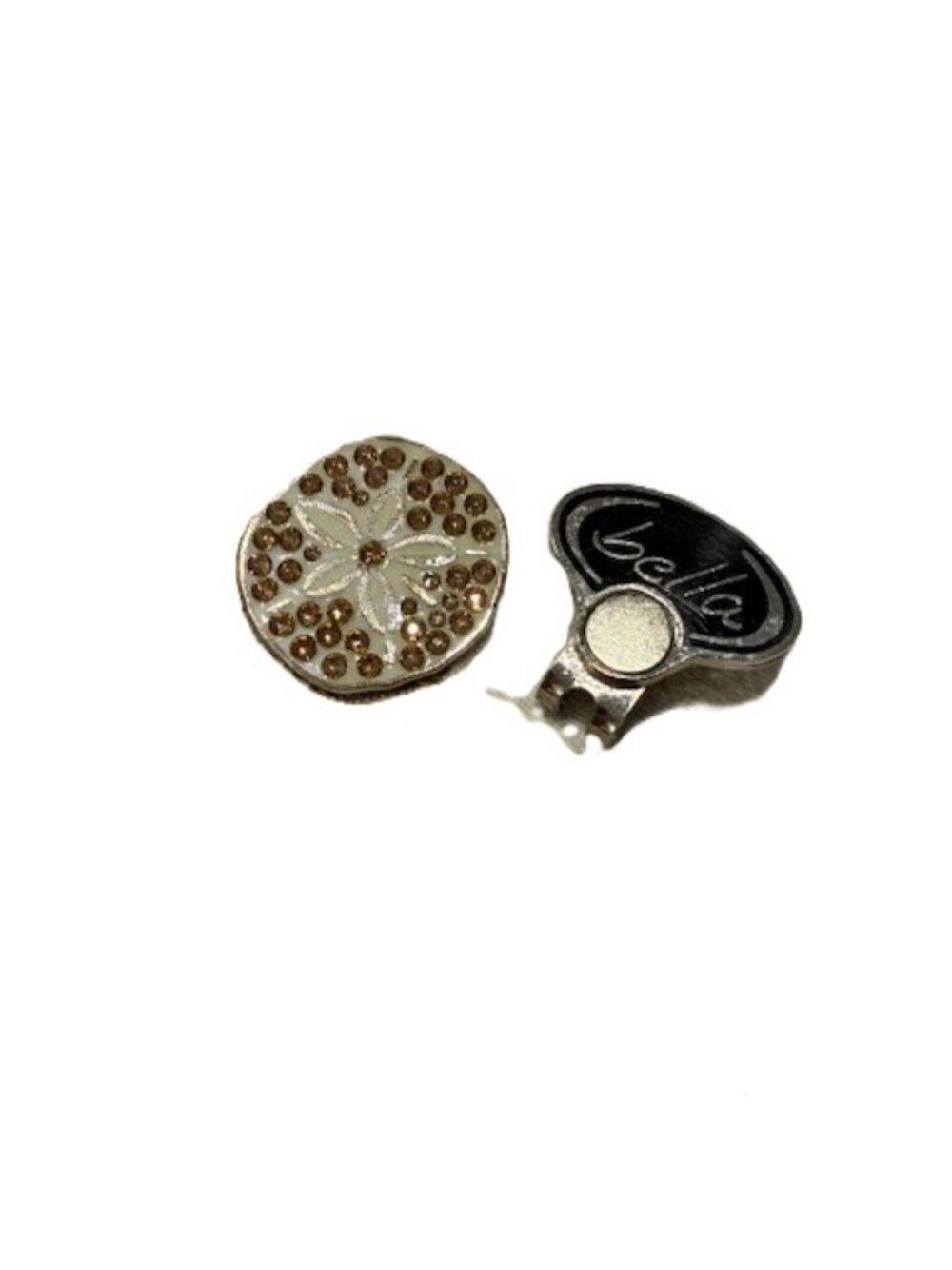 Bella Crystal Collection Magnetic Floral Golf Hat Clip & Ball Marker Set